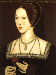 Anne Boleyn, Henry's second queen, painted after her death.