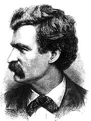 1874 engraving of Twain