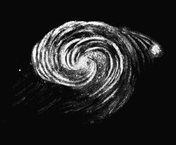 Sketch of the Whirlpool Galaxy by Lord Rosse in 1845