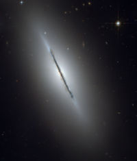 NGC 5866, an example of a lenticular galaxy. Credit:Hubble Space Telescope/NASA/ESA