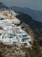 Mansions and hotels on the steep cliffs