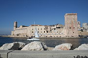 The 17C Fort Saint-Jean, incorporating the 12C Commandry  of the Knights Hospitaller of St John and the 15C tower of René I.