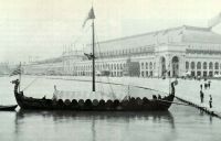 A replica of the Gokstad ship, named Viking was sailed across the Atlantic to the World's Columbian Exposition in 1893