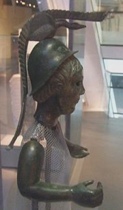 A statuette in the Museum of Brittany, Rennes, probably depicting Brigantia (Brigid): c2nd century BCE