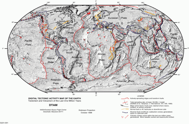 Image:Plate tectonics map.gif
