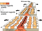 Seafloor magnetic striping.