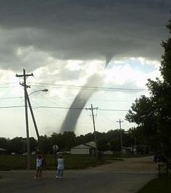 A landspout near North Platte, Nebraska on May 22, 2004.