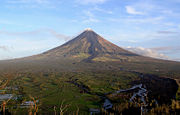 Mayon Volcano, a stratovolcano