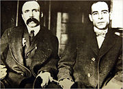 The 1927 executions of Italian anarchists Nicola Sacco (left) and Bartolomeo Vanzetti were troubling for Goldman, living alone in Canada at the time.