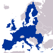      The European Union as a single entity. (world map)