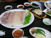 Korean style raw fish