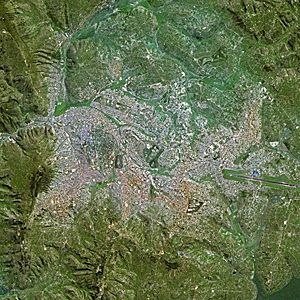 Kigali seen from Spot Satellite