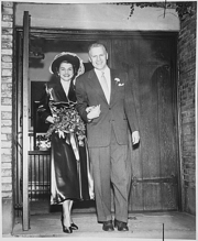 The Fords on their wedding day, October 15, 1948