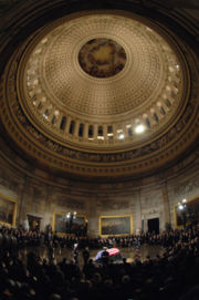 Ford is honored during a memorial service in the U.S. Capitol Rotunda in Washington, D.C. on December 30, 2006.