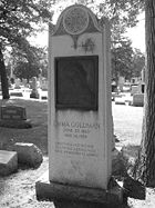 Goldman's grave in German Waldheim Cemetery,  near those of the anarchists executed for the Haymarket affair. The year on the stone (1939) is incorrect.