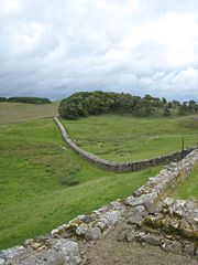 Part of Hadrian's wall near Housesteads.