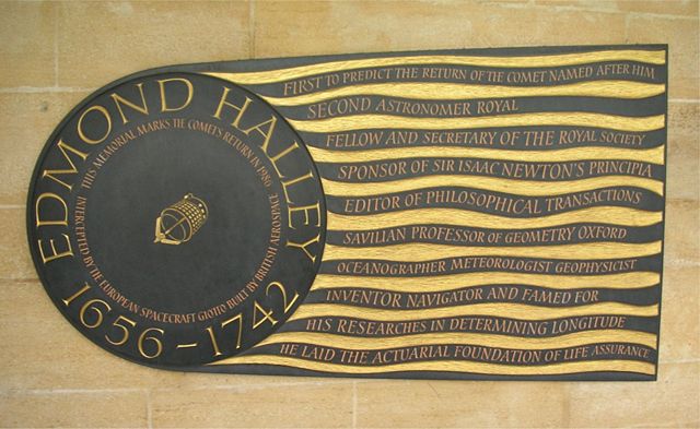 Image:Edmond Halley plaque in Westminster Abbey.jpg