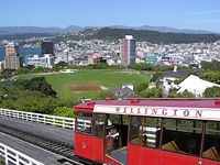 Wellington Harbour & Cable Car (view from Kelburn)