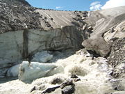 Mouth of the Schlatenkees Glacier near Innergschlöß, Austria.