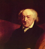 Portrait of an elderly John Adams by Gilbert Stuart (1823).