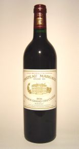Château Margaux, a First Growth from the Bordeaux region of France, is highly collectible.