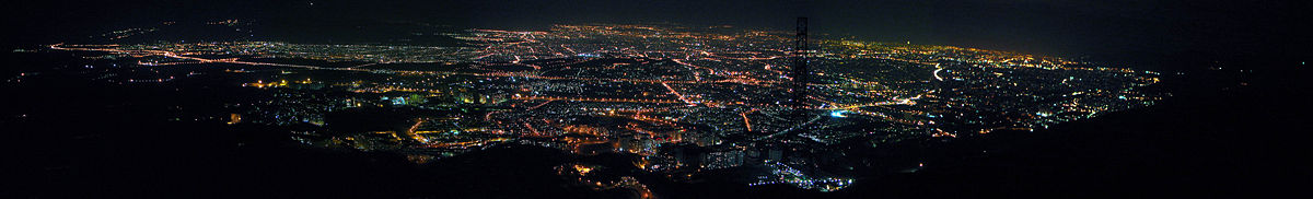 Panoramic view from Tehran at night.