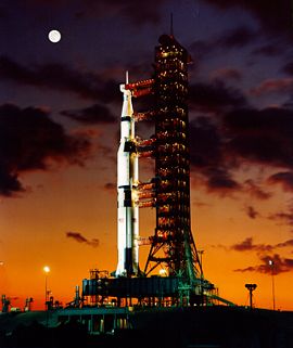 The first Saturn V, AS-501, before the launch of Apollo 4