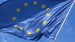 The flag of Europe used by the Council of Europe and European Union