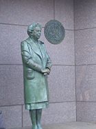 Statue of Eleanor Roosevelt at Washington D.C. memorial
