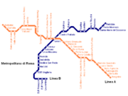 Map of Rome Metro.