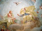 Holy Trinity, fresco by Luca Rossetti da Orta, 1738-9 (St. Gaudenzio Church at Ivrea, Torino).