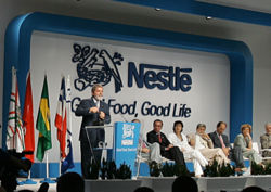 The Brazilian president, Lula da Silva, inaugurates a factory in Feira de Santana (Bahia), February, 2007.