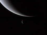 Neptune (top) and Triton (bottom).