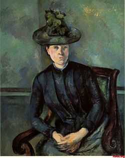 Femme au Chapeau Vert (Woman in a Green Hat. Madame Cézanne.) 1894-1895