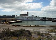 The Pont Aven car ferry harboured in Millbay Docks