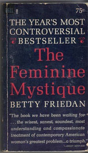 Original paperback cover from Betty Friedan's The Feminine Mystique (1963)