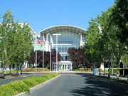 Company headquarters on Infinite Loop in Cupertino, California.