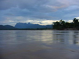 none View of the Mekong before sunset.