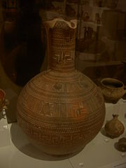 Swastika on geometric pottery, National Archaeological Museum of Athens.