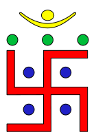 The swastika is a holy symbol in Jainism.