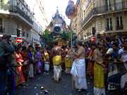 Celebrations of Ganesh by the Indian and Sri Lankan Tamil community in Paris, France.