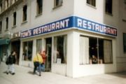 Tom's Restaurant, a diner at 112th St. and Broadway in Manhattan, referred to as Monk's Cafe in the show. Google Street View