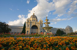 The Royal Exhibition Building, Melbourne. Site of the first flying of the Australian flag.