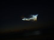 Noctilucent cloud created from the launch vehicle's exhaust gas.
