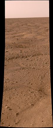 Approximate-color photomosaic of cryoturbation polygons due to the Martian permafrost.