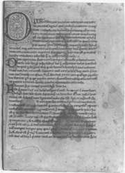 Page from a Latin translation, beginning with "Dixit algorizmi"