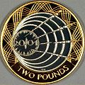 100th anniversary of Marconi's transatlantic wireless transmission, commemorated on a 2001 British two pound coin.