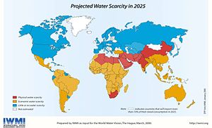Projected water distribution in 2025
