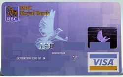 A bird appears on many Visa credit cards when held under a UV light source.