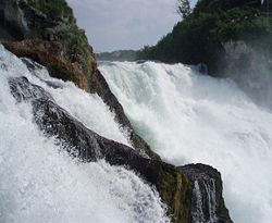 The Rhine Falls in Schaffhausen.